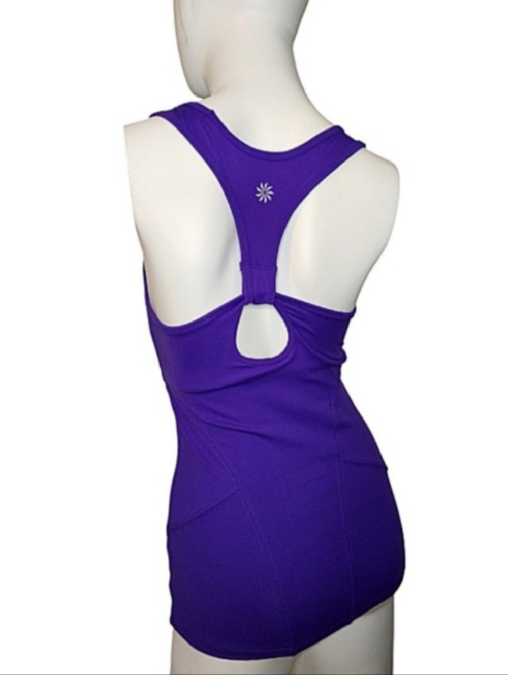 Athleta Purple Racerback Athletic Tank Top, Built-In Bra Size XXS